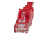 StarTech.com 75ft CAT6 Ethernet Cable, 10 Gigabit Snagless RJ45 650MHz 100W PoE Patch Cord, CAT 6 10GbE UTP Network Cable w/Strain Relief, Red, Fluke Tested/Wiring is UL Certified/TIA - Närbild