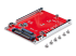 StarTech.com M.2 to U.3 Adapter, For M.2 NVMe SSDs, PCIe M.2 Drive to 2.5inch U.3 (SFF-TA-1001) Host Adapter/Converter, TAA Compliant - Vänster vinkel