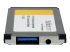 StarTech.com 1 Port Flush Mount ExpressCard SuperSpeed USB 3.0 Card Adapter with UASP Support - Vänster sida