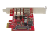 StarTech.com PCI Express USB 3.0-kort med 3 portar + Gigabit Ethernet - Baksidan