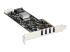 StarTech.com PCI Express (PCIe) SuperSpeed USB 3.0-kortadapter med 4 portar och 4 dedicerade kanaler på 5 Gbps – UASP – SATA/LP4-ström - Baksidan