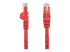 StarTech.com 75ft CAT6 Ethernet Cable, 10 Gigabit Snagless RJ45 650MHz 100W PoE Patch Cord, CAT 6 10GbE UTP Network Cable w/Strain Relief, Red, Fluke Tested/Wiring is UL Certified/TIA - Framsidan