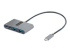 StarTech.com 4-Port USB-C Hub with 100W Power Delivery Pass-Through Charging, 2x USB-A + 2x USB-C, 5Gbps, USBC Hub w/ 1ft (30cm) Long Cable, Portable Laptop USB Type-C to USB-A/C Hub - Höger vinkel