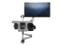 StarTech.com Wall Mount Workstation, Articulating Standing Desk w/ Ergonomic Height Adjustable Monitor Arm & Padded Keyboard Tray, 34" VESA Display, Foldable Wall Mounted Sit Stand Desk - Baksidan