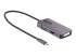 StarTech.com USB C Video Adapter, USB C to HDMI DVI VGA Adapter, Up to 4K 60Hz, Aluminum, Multiport Video Display Adapter for Laptops, Thunderbolt 3/4 Compatible, USB Type C Monitor Adapter - Baksidan