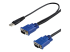 StarTech.com 15 ft 2-in-1 Ultra Thin USB KVM Cable - Höger vinkel