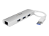 StarTech.com Bärbar USB 3.0-hubb med 3 portar plus Gigabit Ethernet - Baksidan