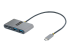 StarTech.com 4-Port USB-C Hub with 100W Power Delivery Pass-Through Charging, 2x USB-A + 2x USB-C, 5Gbps, USBC Hub w/ 1ft (30cm) Long Cable, Portable Laptop USB Type-C to USB-A/C Hub - Höger vinkel
